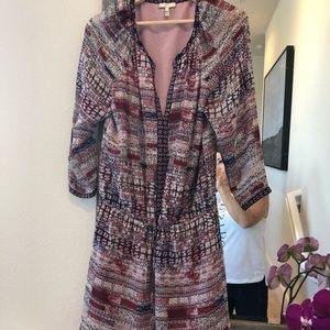 Joie silk 3/4 sleeve mini dress